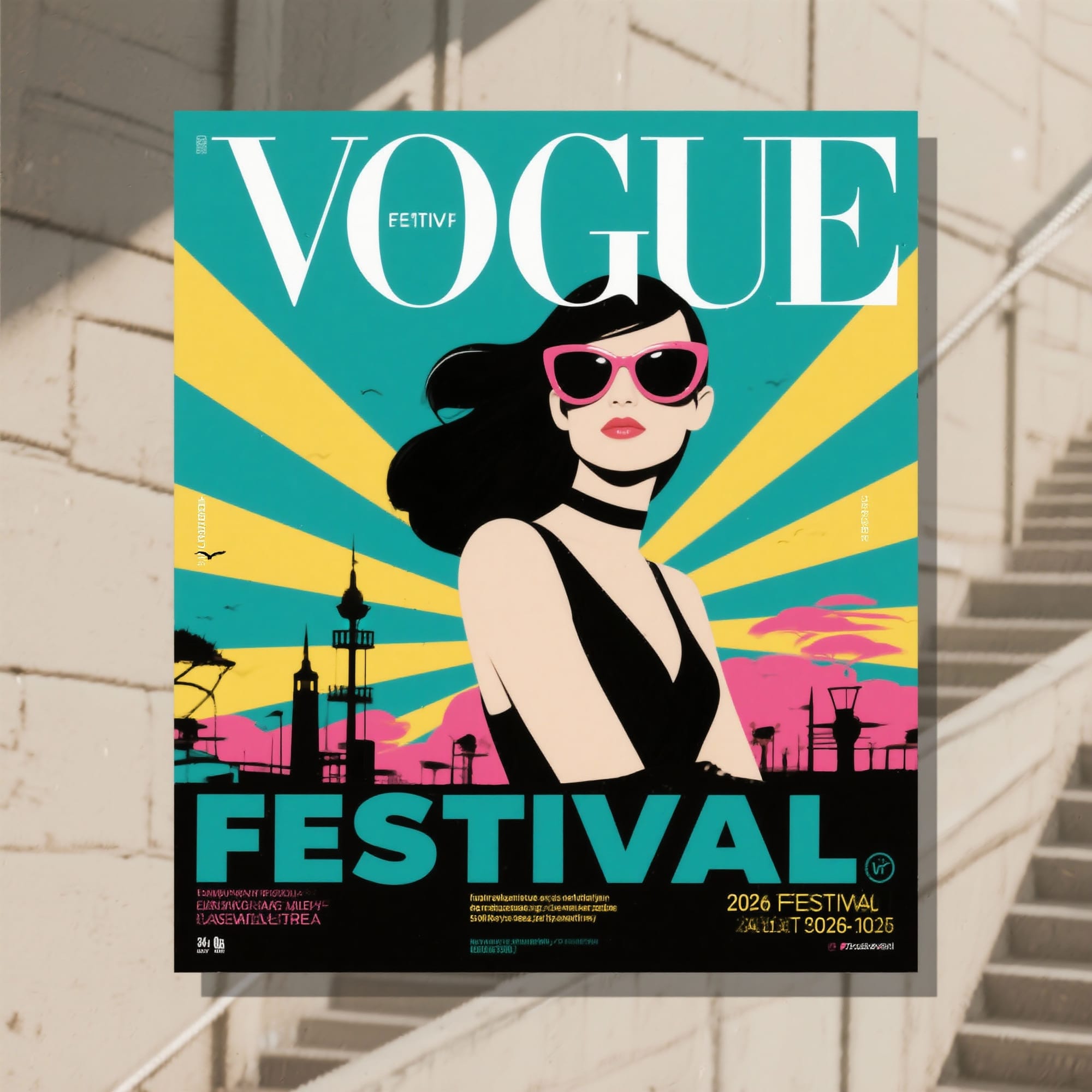 festival poster in Vogue style