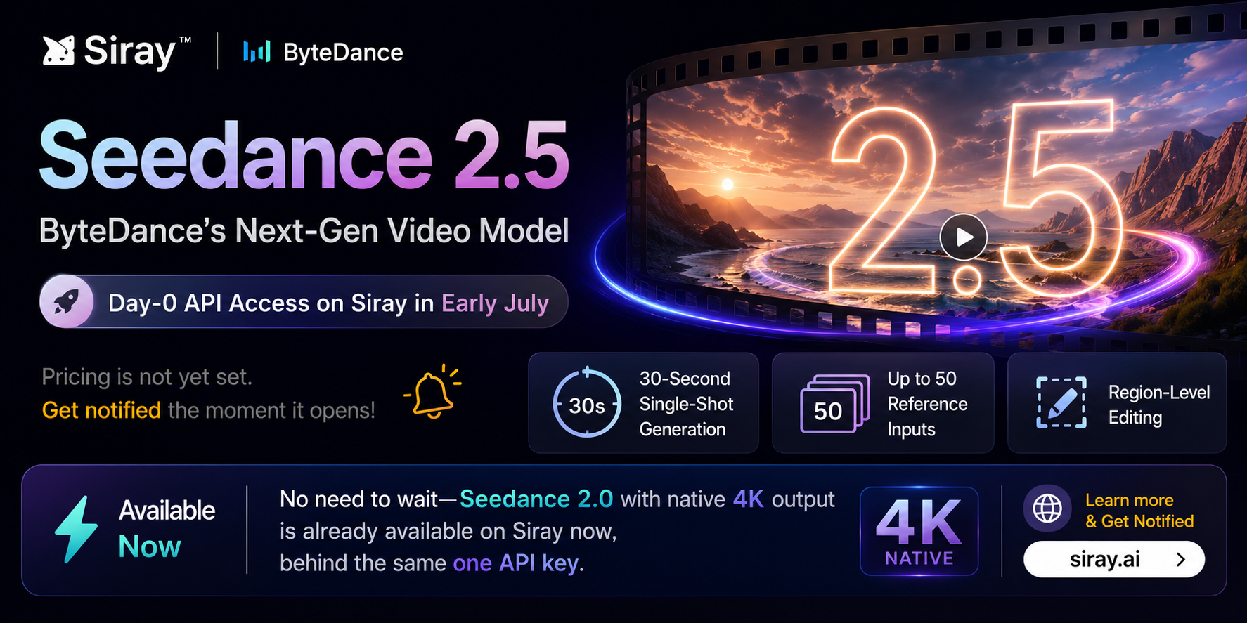 Siray. ai with upcoming seedance
