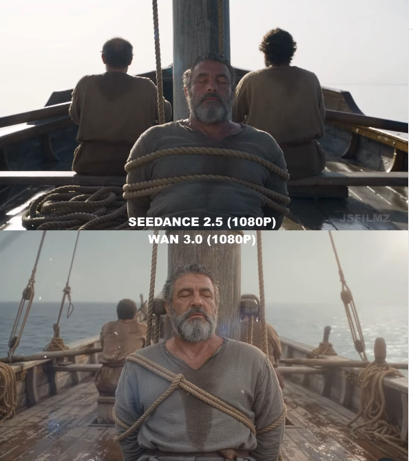 Seedance 2.5 vs wan 3.0 image:jsfilmz0412