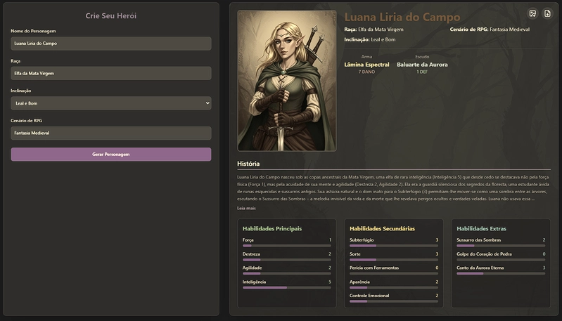 AI RPG Character Sheet Generator image:igorgbr
