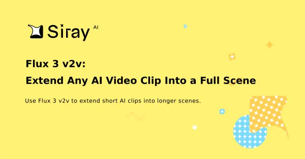 Flux 3 v2v: Extend Any AI Video Clip Into a Full Scene