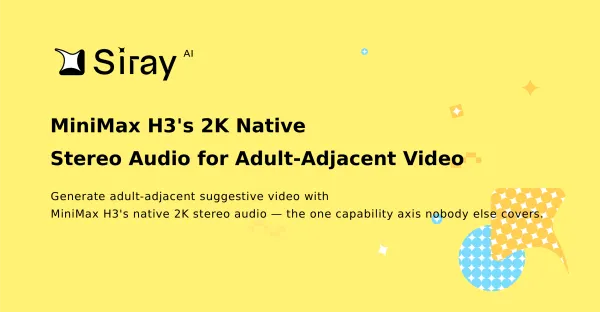 MiniMax H3's 2K Native Stereo Audio for Adult-Adjacent Video