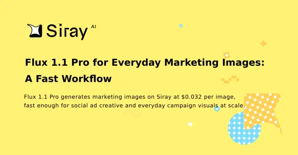 Flux 1.1 Pro for Everyday Marketing Images: A Fast Workflow