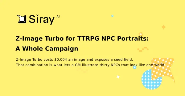 Z-Image Turbo for TTRPG NPC Portraits: A Whole Campaign