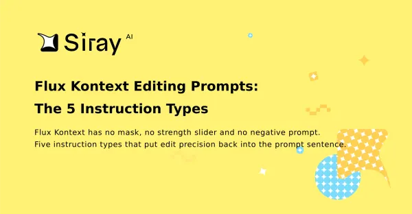 Flux Kontext Editing Prompts: The 5 Instruction Types