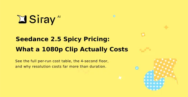 Seedance 2.5 Spicy Pricing: What a 1080p Clip Actually Costs