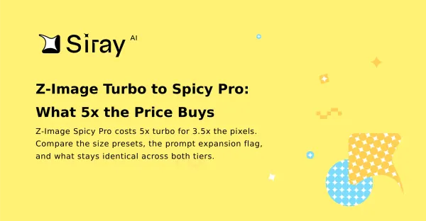 Z-Image Turbo to Spicy Pro: What 5x the Price Buys